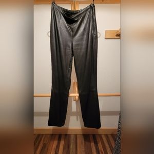 Back leather pants